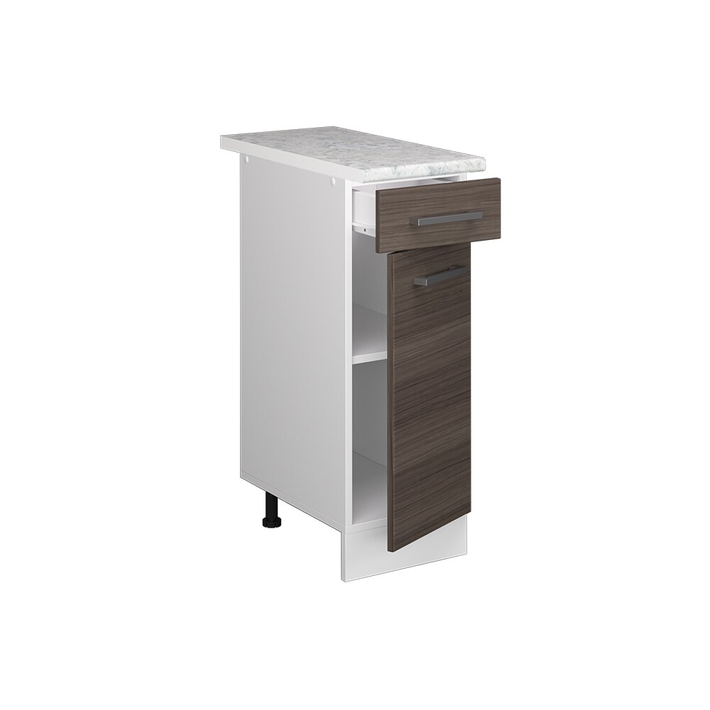 Vicco Schubunterschrank Küchenschrank Küchenzeile R-Line 30 cm Weiß Edelgrau Tür Schublade Arbeitsplatte