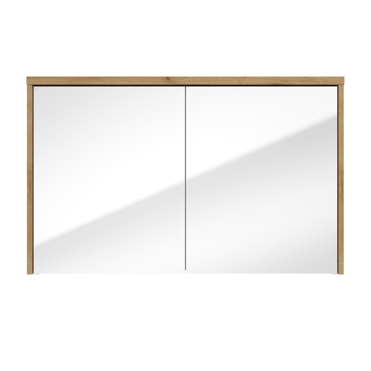 Fontana Basic spiegelkast 100cm met 2 deuren warm eiken