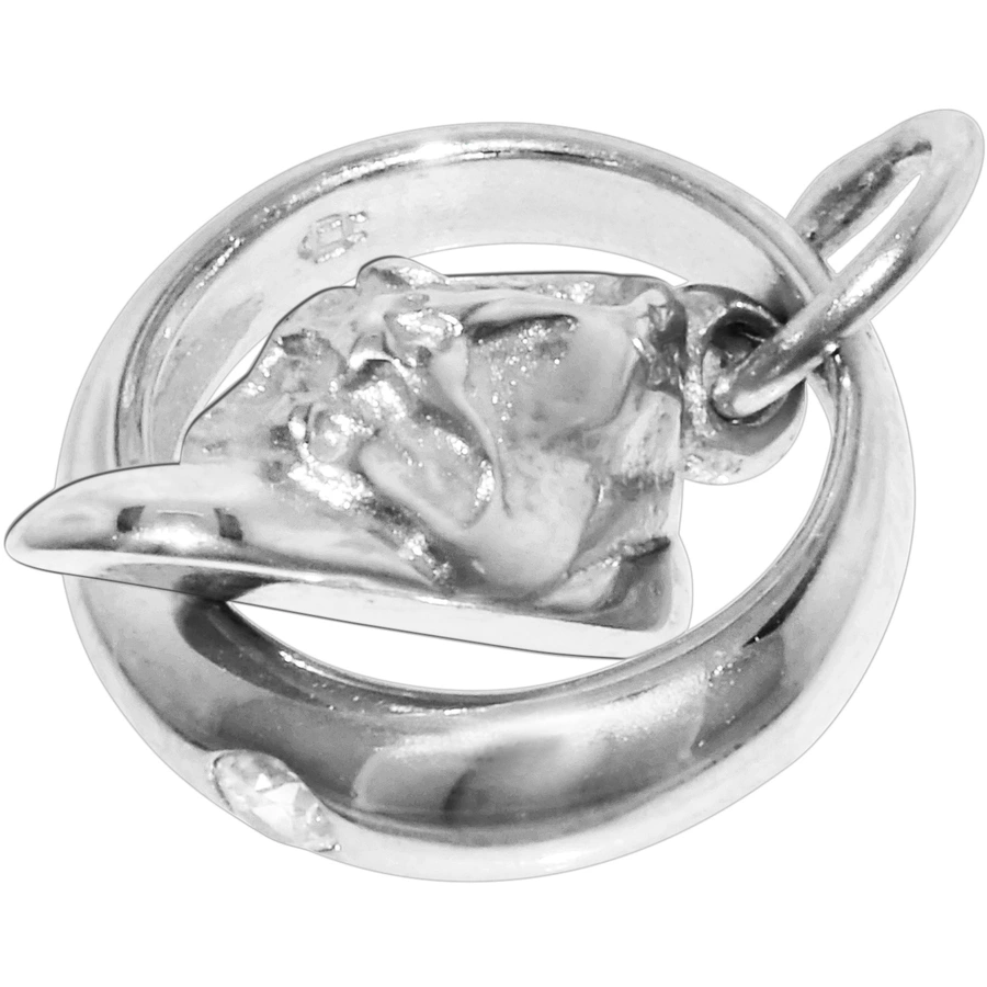 trendor Taufring mit Babyschuh Anhänger 925 Silber silver