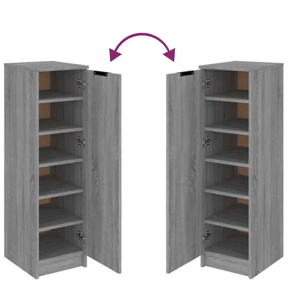 vidaXL - Schoenenrek - Grijs - Bewerkt hout