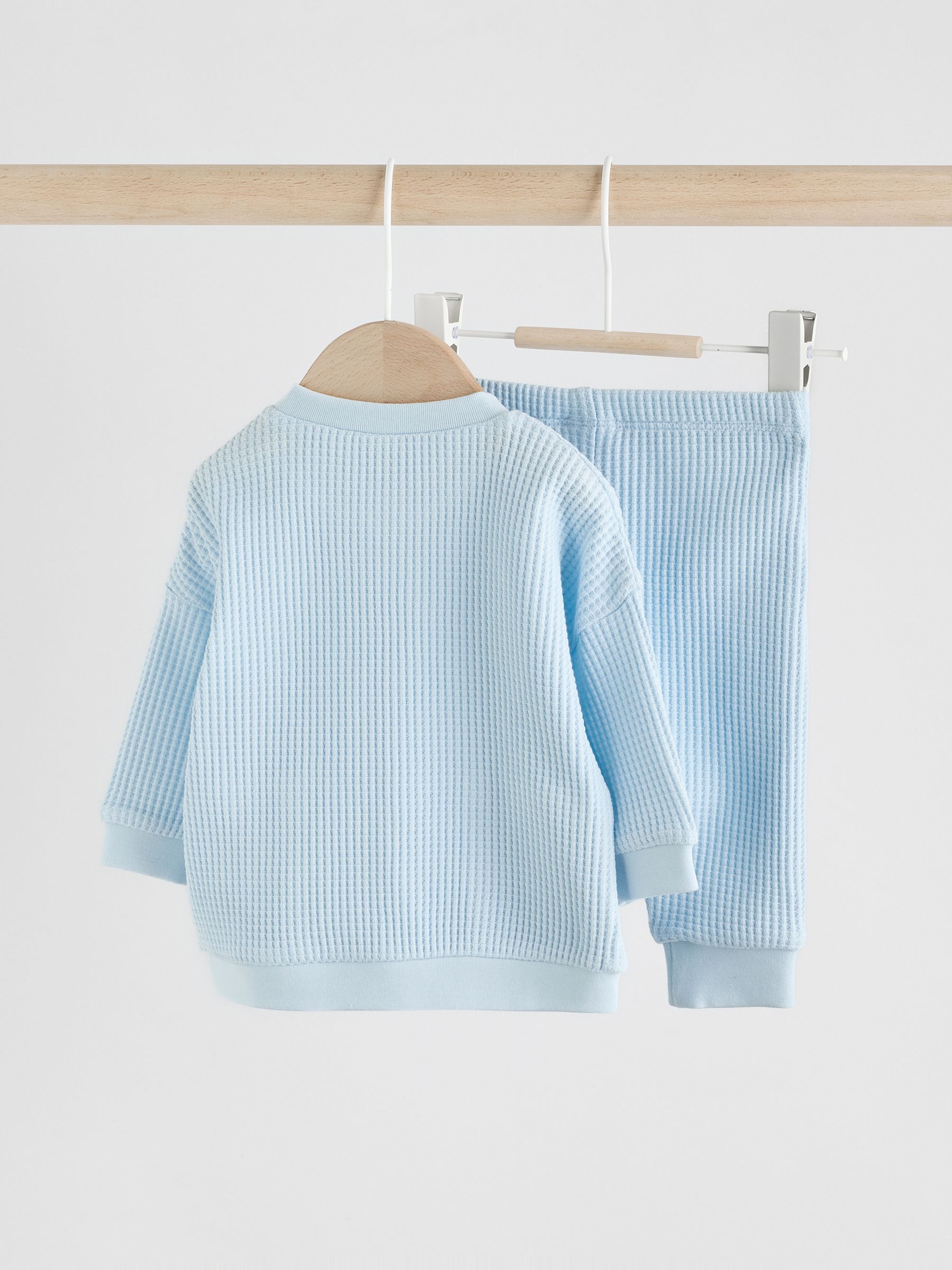 Blauw - 100% Cotton Top and Joggers Baby 2 Piece Set (0mths-2yrs)