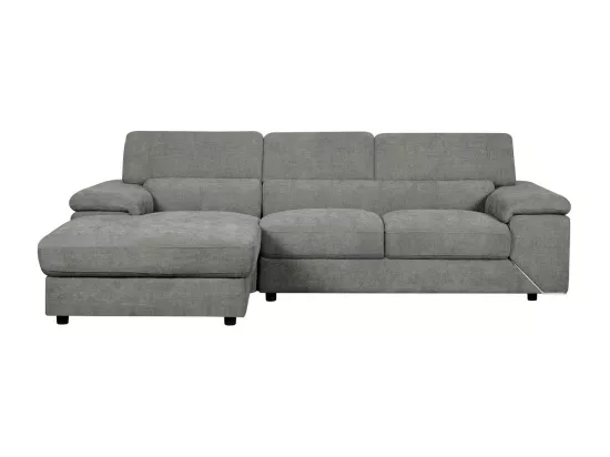 Canapé d'angle en tissu chenille 