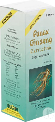 Panax Ginseng Extrait Super Concentré Complément Alimentaire 100ml