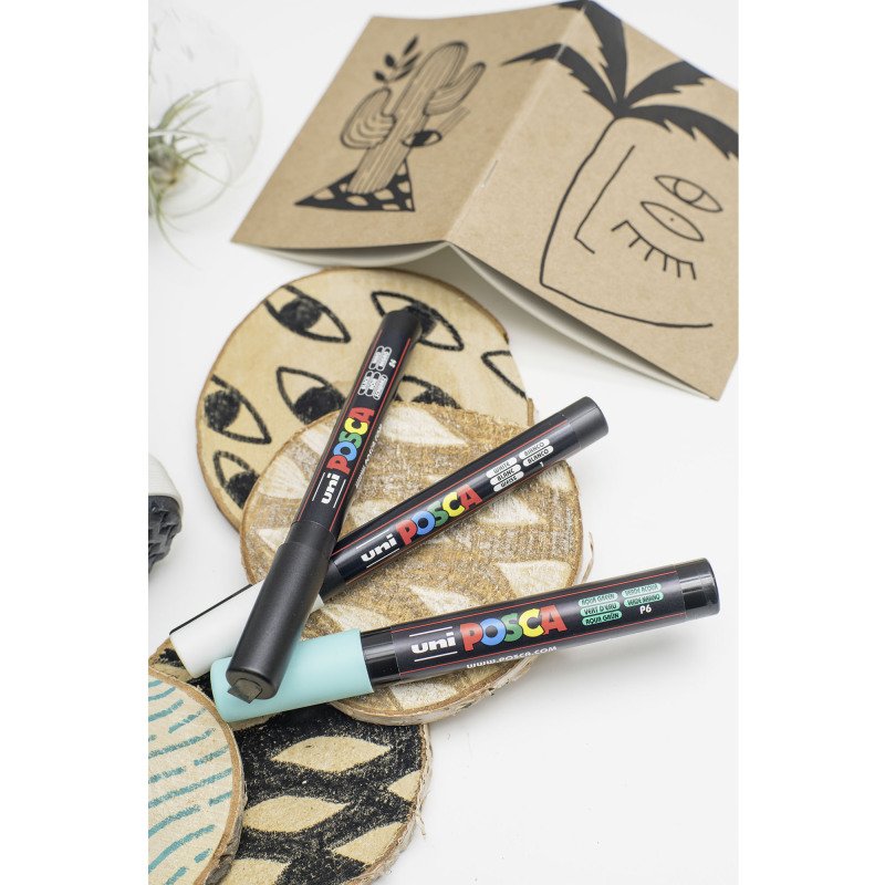 Marqueur Posca couleurs et pointes assorties - Mallette de 60