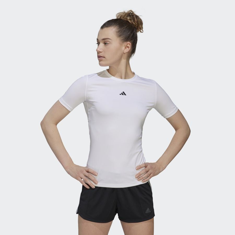 adidas T-shirt d'Entraînement Techfit - Blanc/Noir Femme