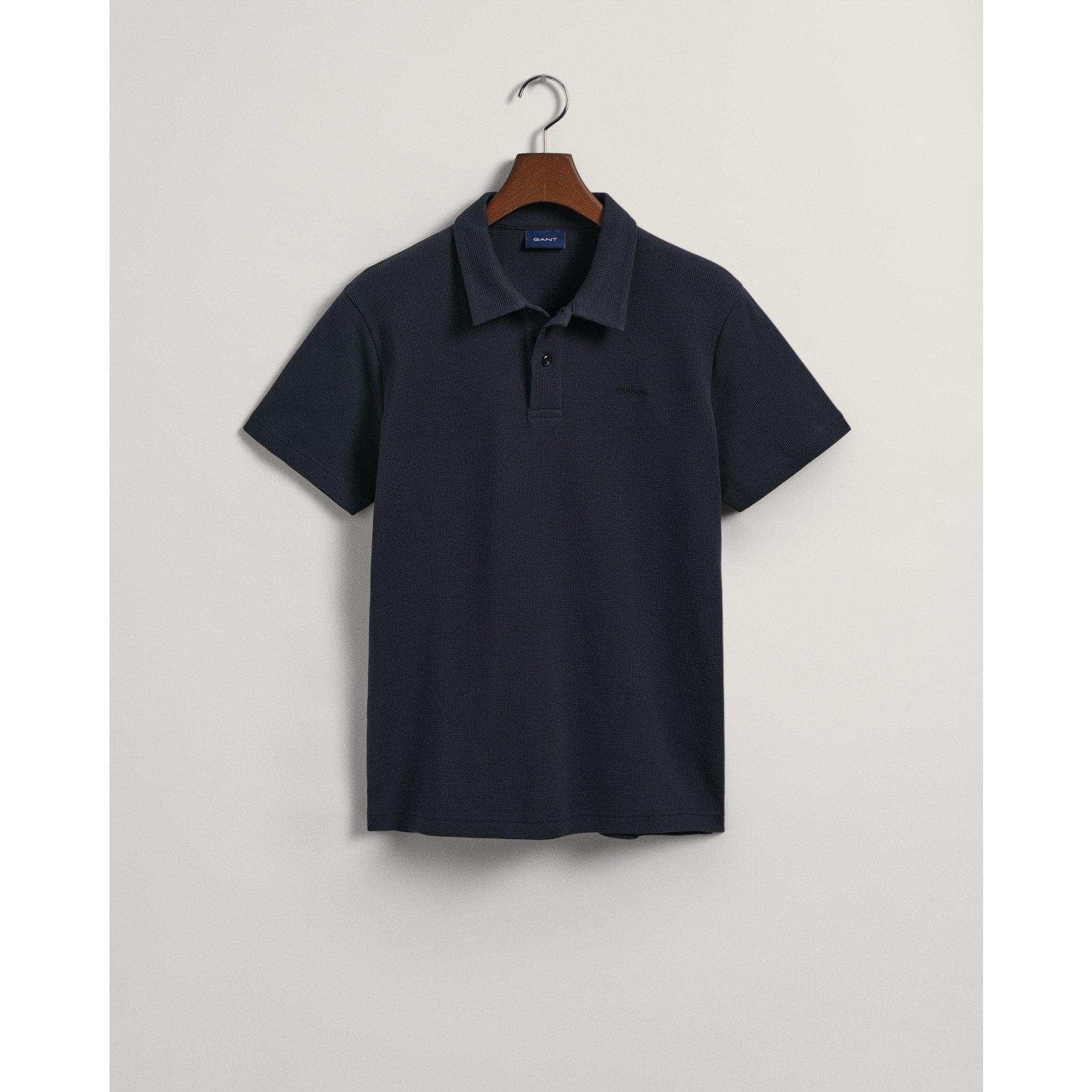 Gant WAFFLE TEXTURE SS-PIQUE DOVE BLUE S