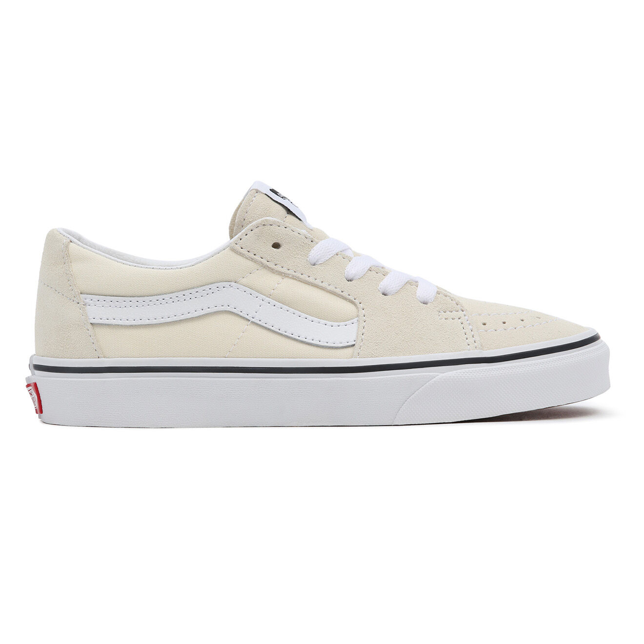Vans Sneakers en Velours de Cuir & Textile SK8-Low beiges