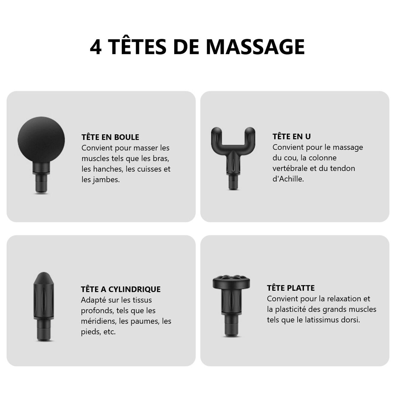 Onamaste Mini pistolet de massage noir