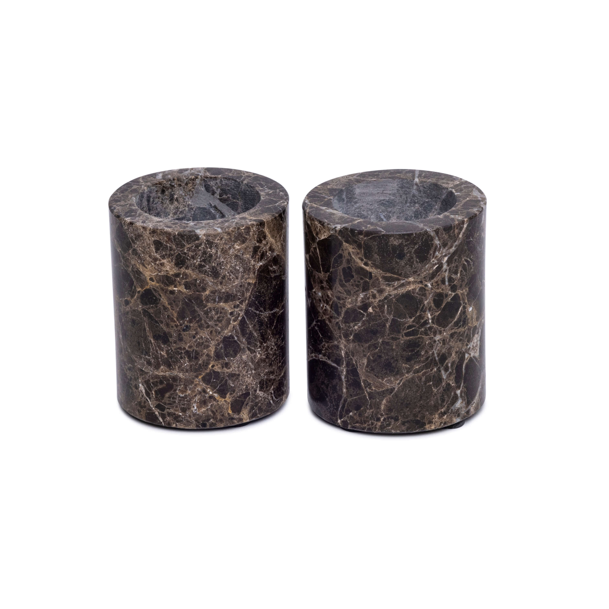 Waxinelichthouder cilinder Dark Emperador M 6x7cm