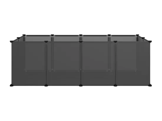 Cage pour petits animaux Noir 144x74x46,5 cm PP et Acier
