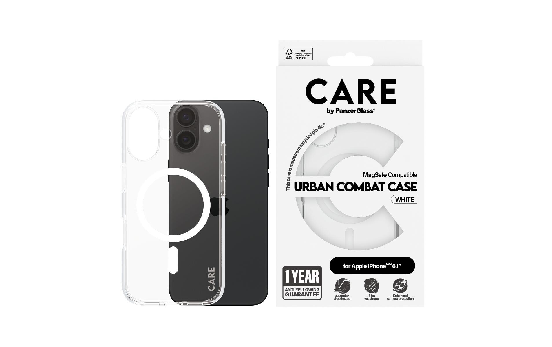 Back Cover Flagship iPhone 16 WeissSchutzhülle für das Apple iPhone 16