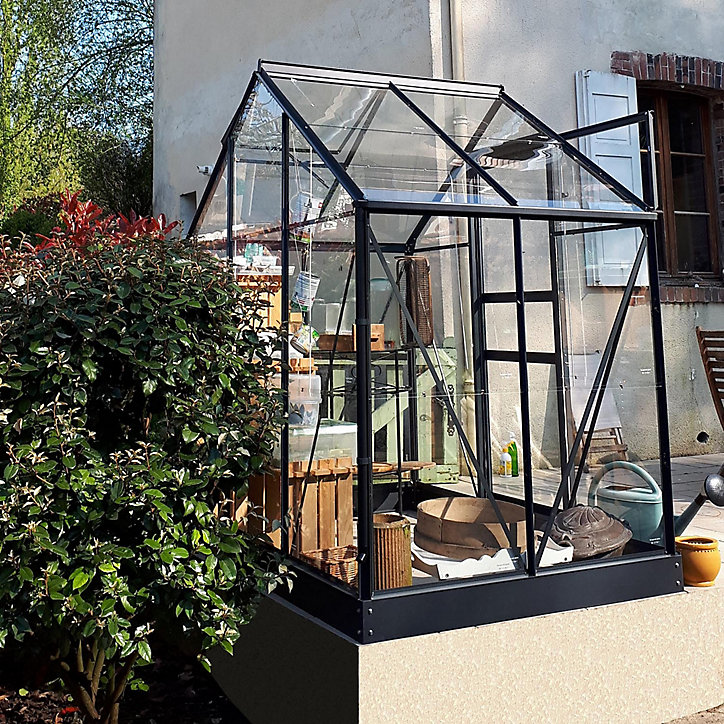 Serre en verre Lams Allium anthracite 2,50m²