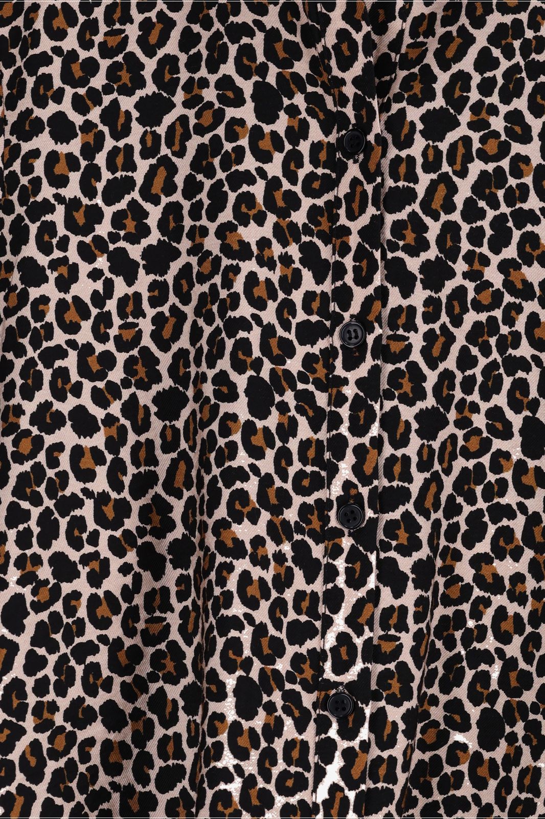 Bruine blouse met leopard print