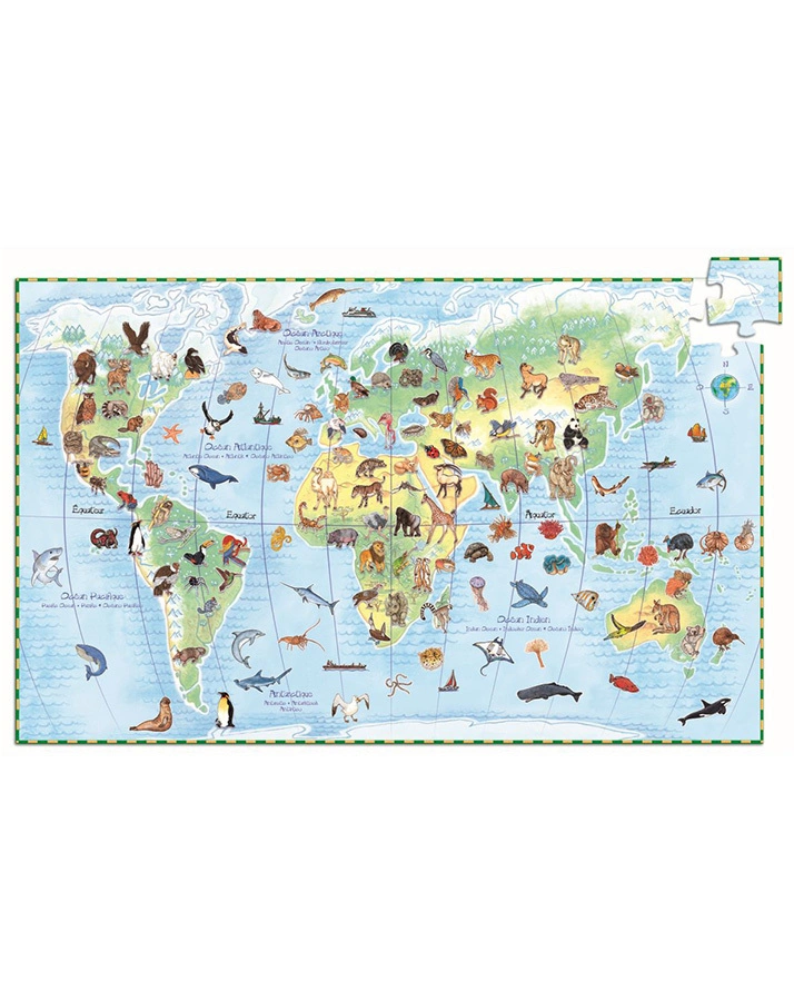Geschichtenpuzzle WORLD'S ANIMALS mit Broschüre 100-teilig