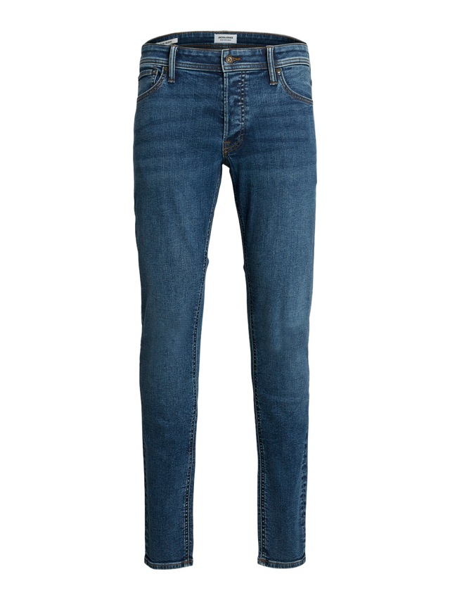 Jack & Jones Slim-fit-Jeans »JJIGLENN – Jeans mit Stretch und figurbetonter Silhouette«, Used, modisch, slim fit, Denim/Jeans