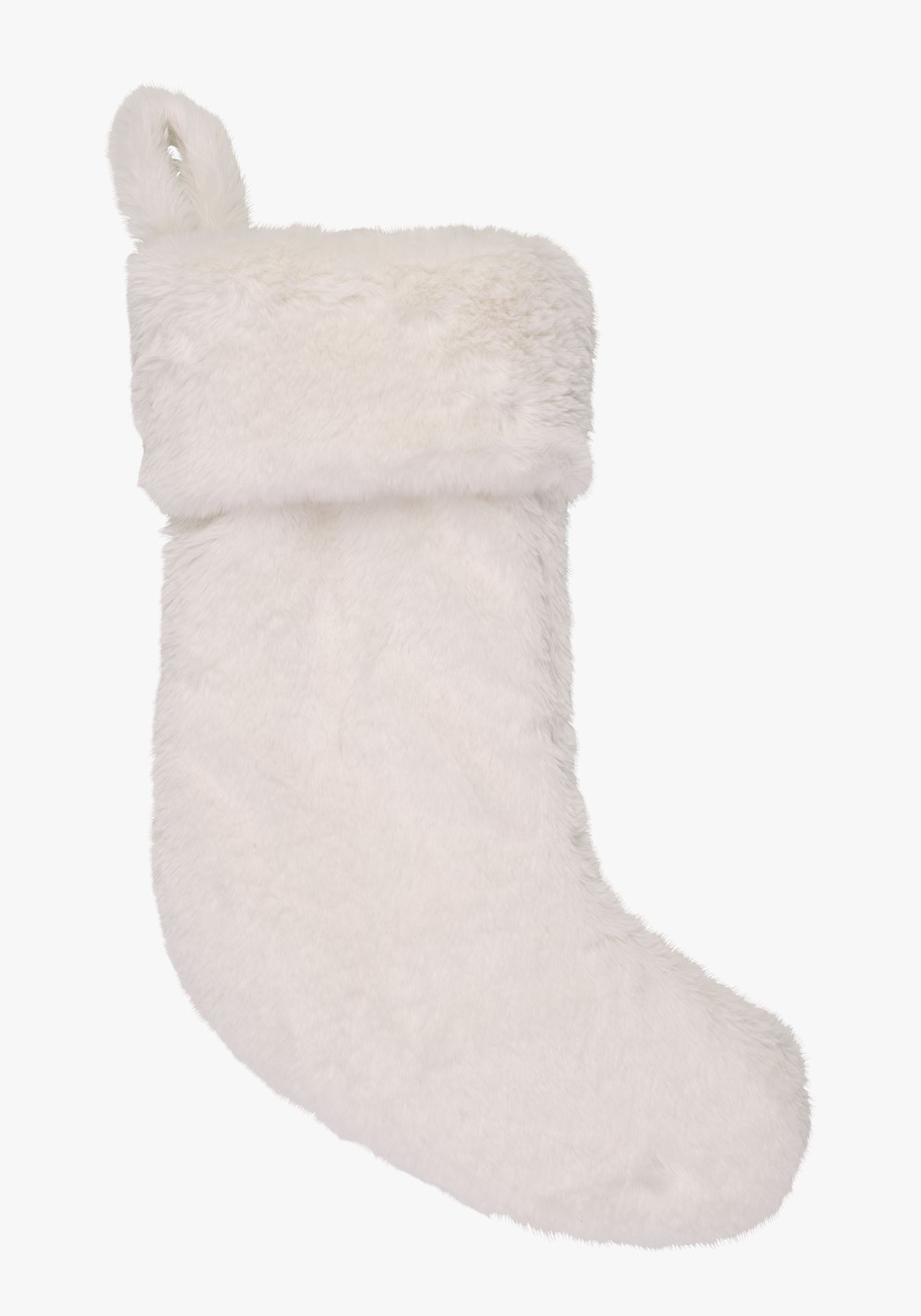 Julestrømpe hvit - 14x50 cm