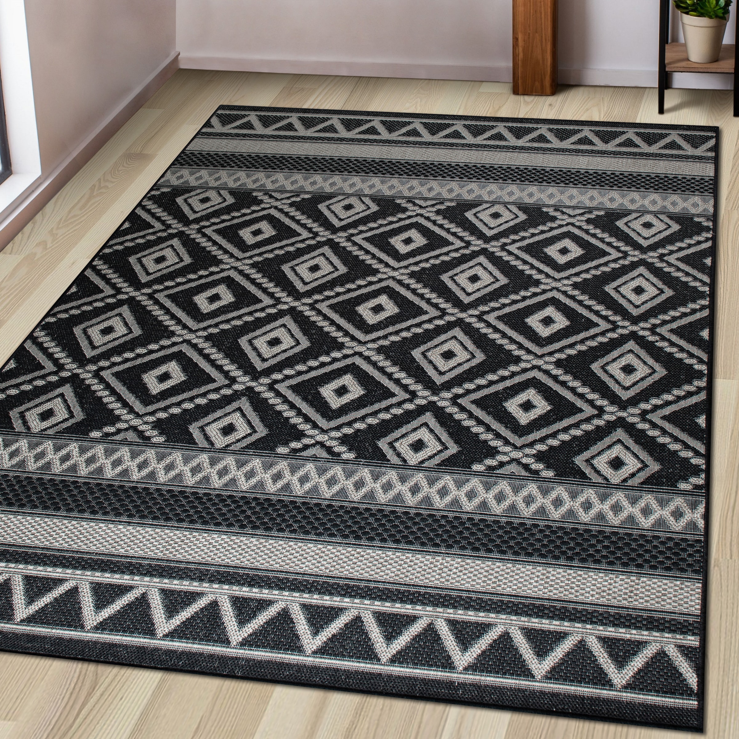 my home Teppich »Toronto auch als Läufer erhältlich« rechteckig 3 mm Höhe In- und Outdoor geeignet, Sisal-Optik, Wetterfest & UV-beständig, Boho