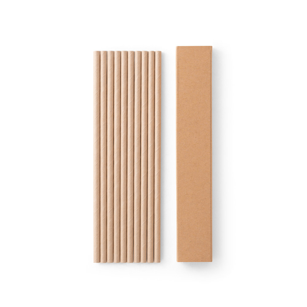 hi!dea 94098 - Lot de 10 pailles en papier kraft