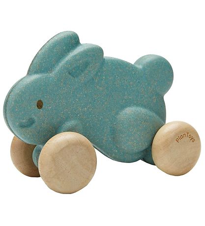 PlanToys Kanin m. Hjul - Tr? - Lyseblå