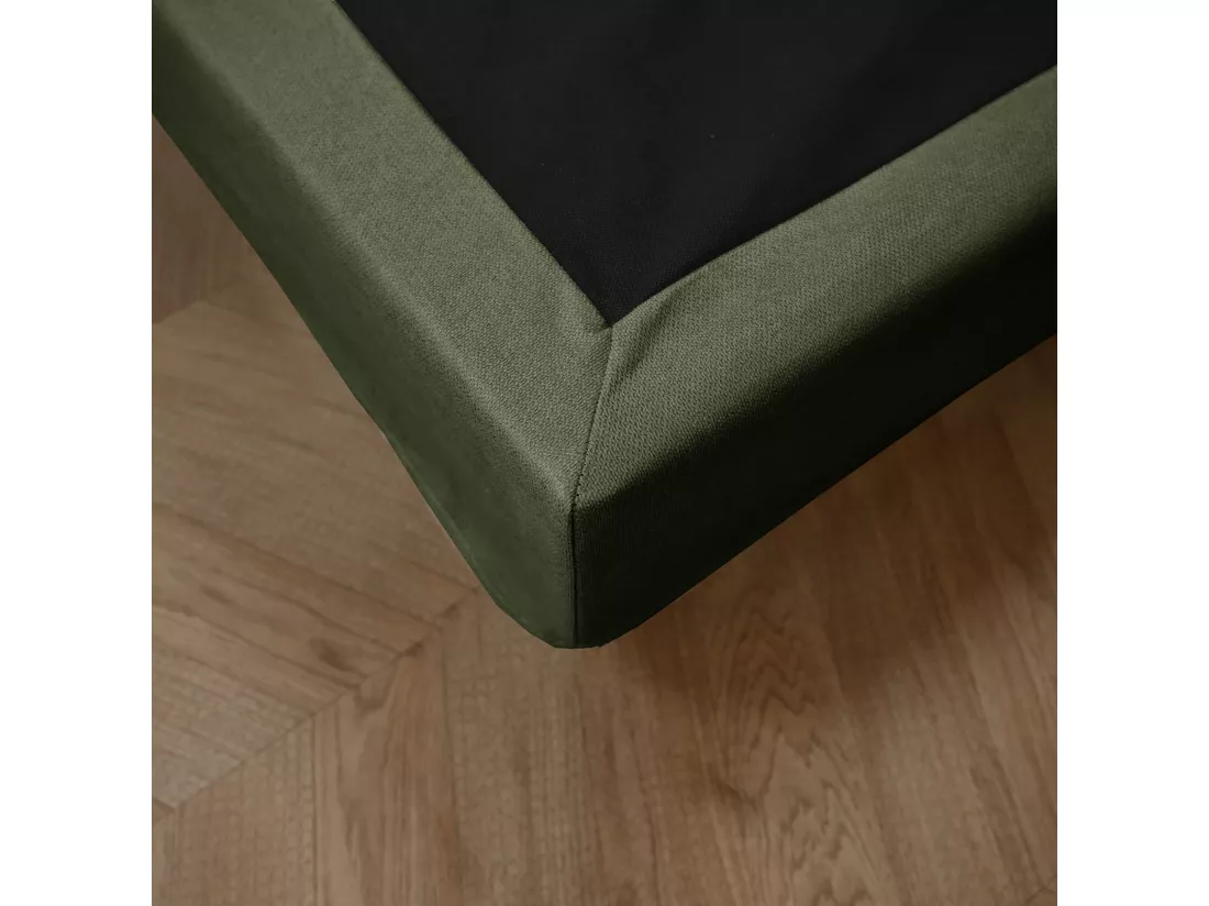 Cache-sommier kaki RONDA 90x190 cm - SOMEO - Ronda