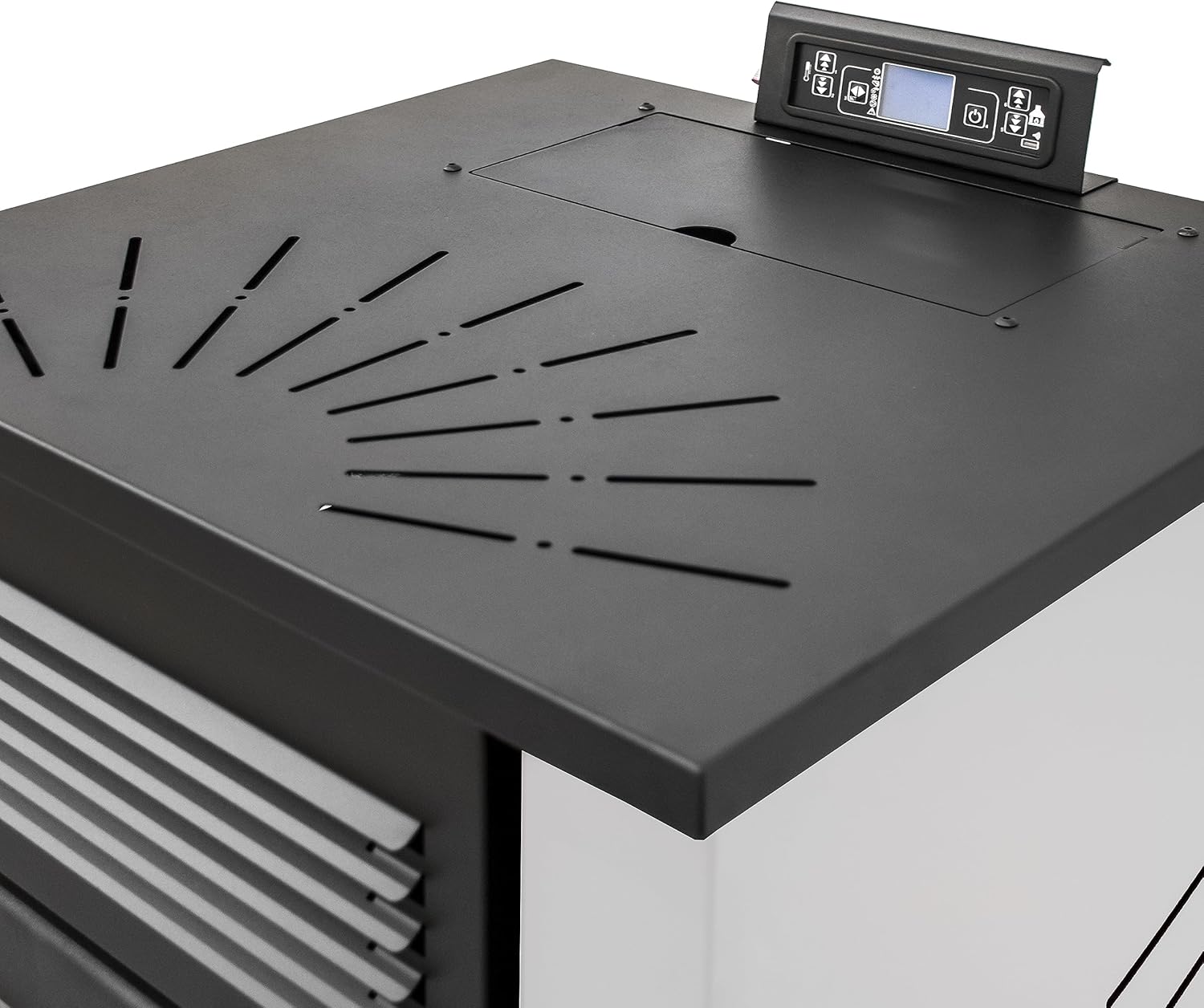 STUFE A PELLET ITALIA Canada 12 KW Kanalisiert 5 Sterne WiFi | Pelletöfen Effizienz 91% Heizt 120m² Autonomie 15 Std. 5-Sterne-Zertifiziert Programmierbar WiFi-Steuerung 5 Kräfte 24 M Garantie Weiß