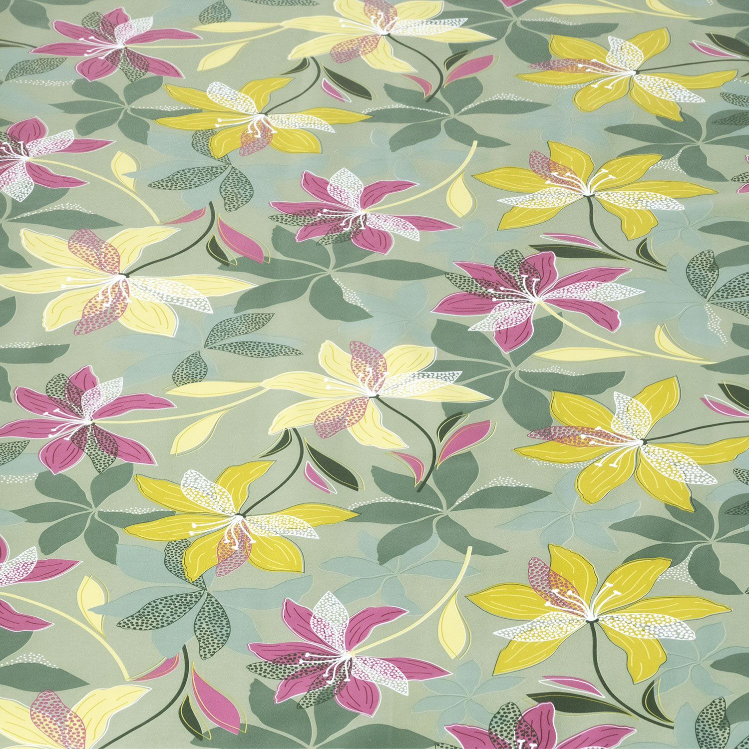 Vinyl-Tischdecke mit schönem Blumenprint