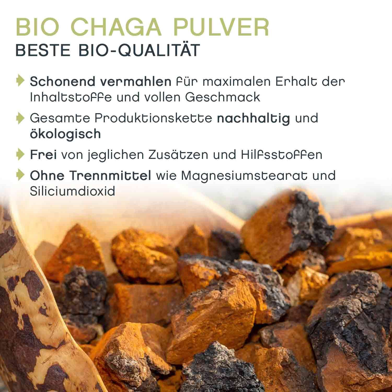 tea exclusive - Chaga Pilz Pulver bio wildsammlung