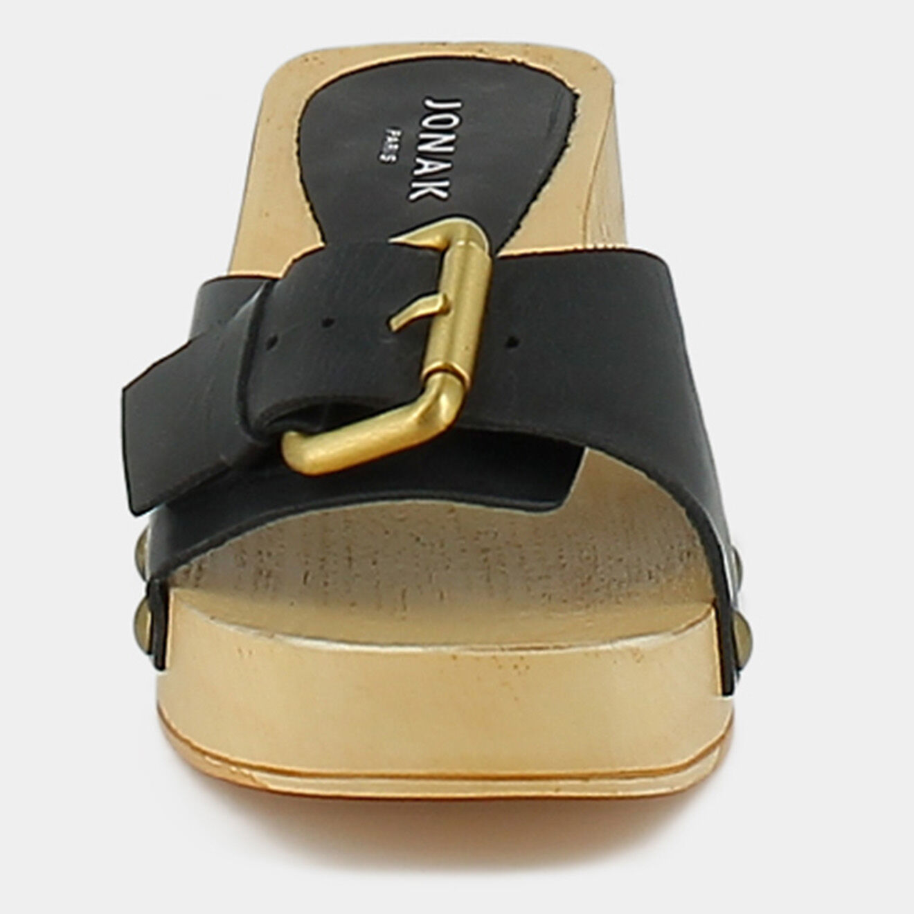 Jonak Mules sabots en Cuir Maela noires