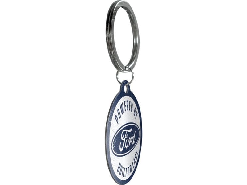 Nostalgic Art Schlüsselanhänger Ford Ø 4 cm, Blau/Weiss Anhänger mit Ford Logo