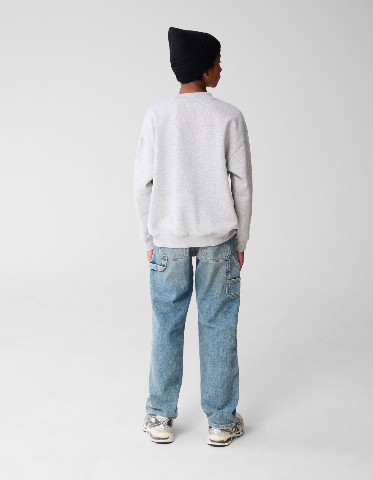 New York Artwork Sweater Lichtgrijs