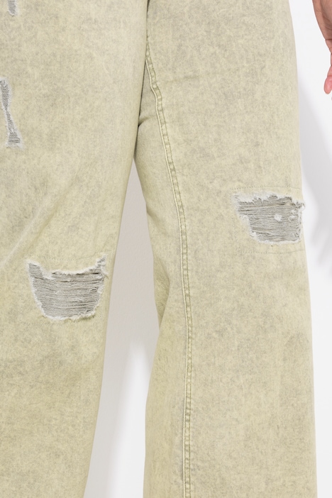 Jeans, weites Bein, Destroy-Effekte, 5-Pocket
