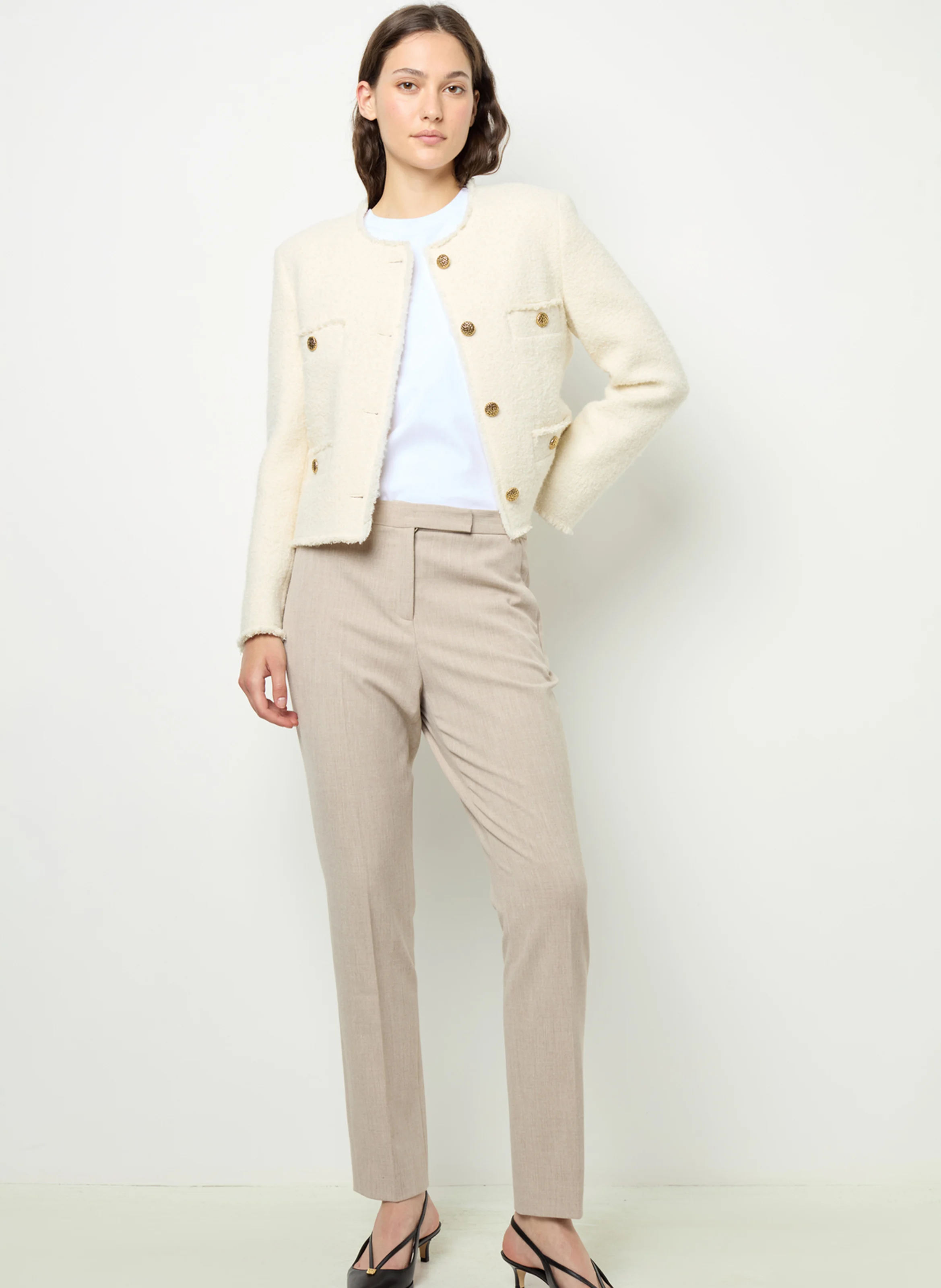 NALA - Pantalon droit | Beige