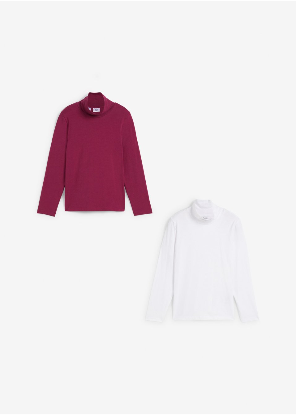 Lot de 2 T-shirts col roulé manches longues enfant