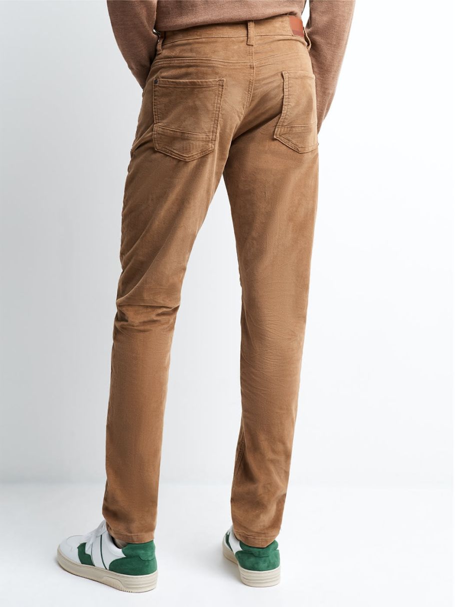 Jean couleur slim en coton élasthane uni