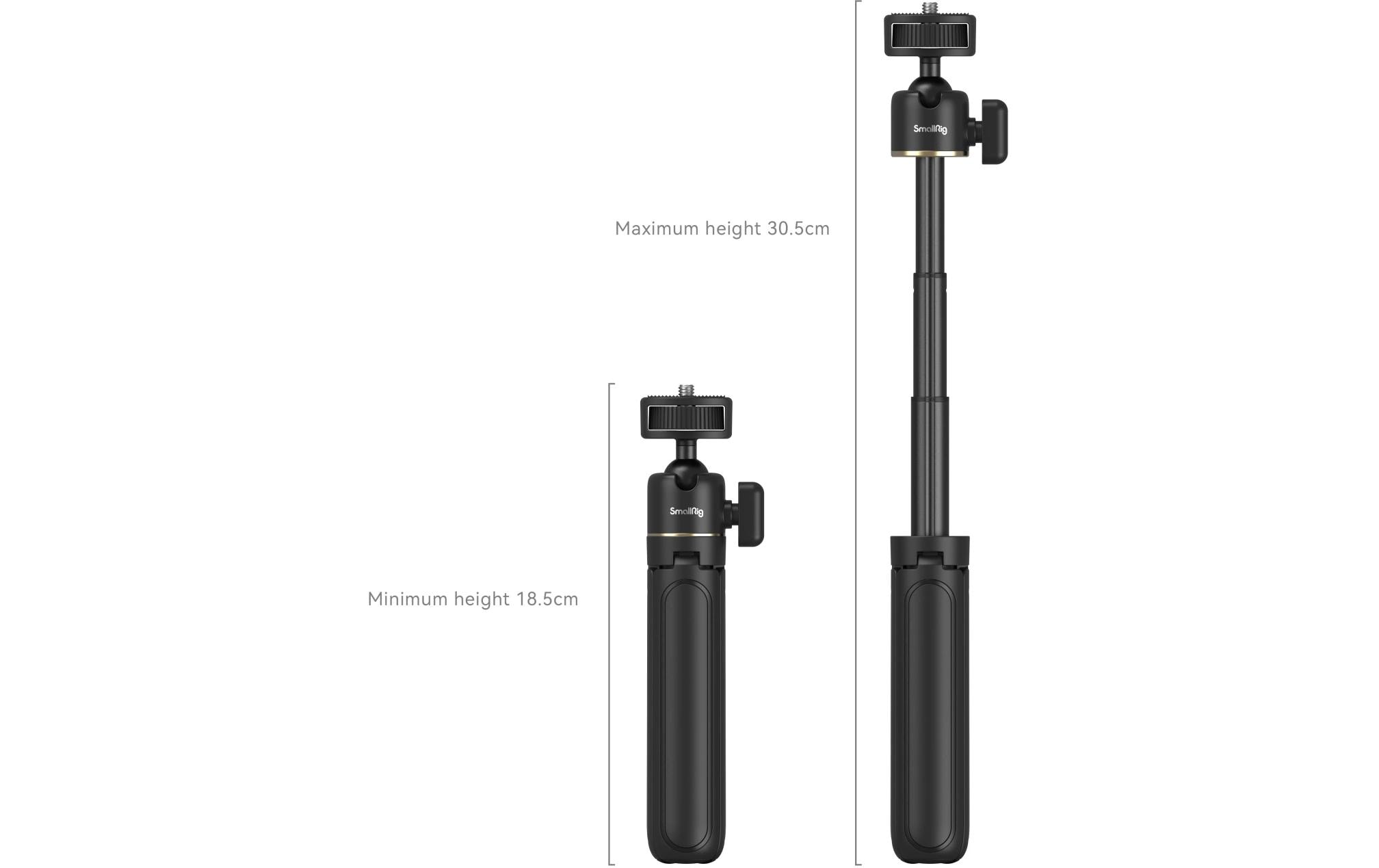 Stativ Smartphone Vlog Kit VK-50<br>Kompaktes und tragbares Stativ mit Smartphone-Halterung, LED-Videoleuchte und Mikrofon