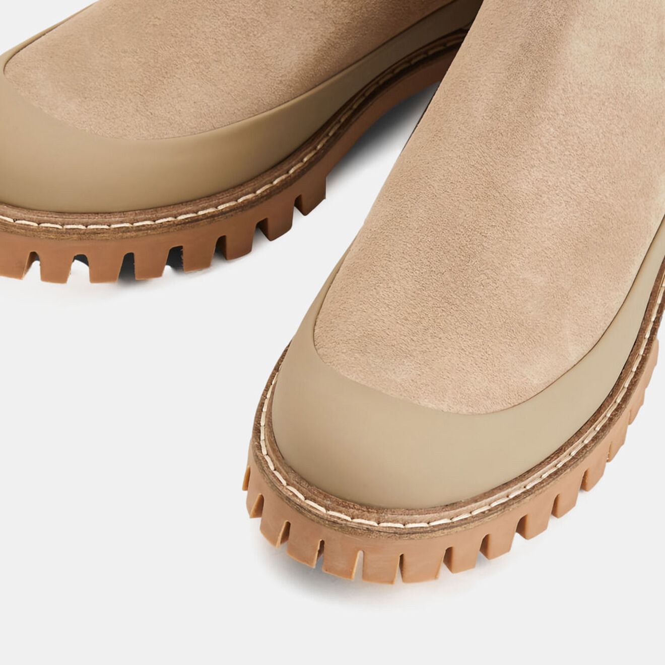 Tommy Hilfiger Chelsea boots en Velours de Cuir beiges