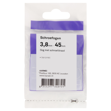 KARWEI Schroefogen verzinkt 3,8mm - 45mm 6st.