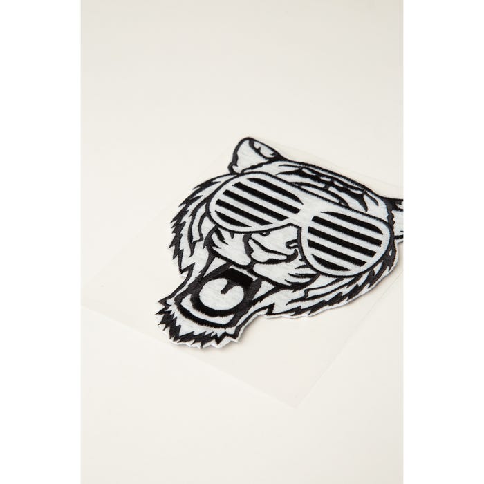 Atelier Veritas-Patch met tijger 12x14cm