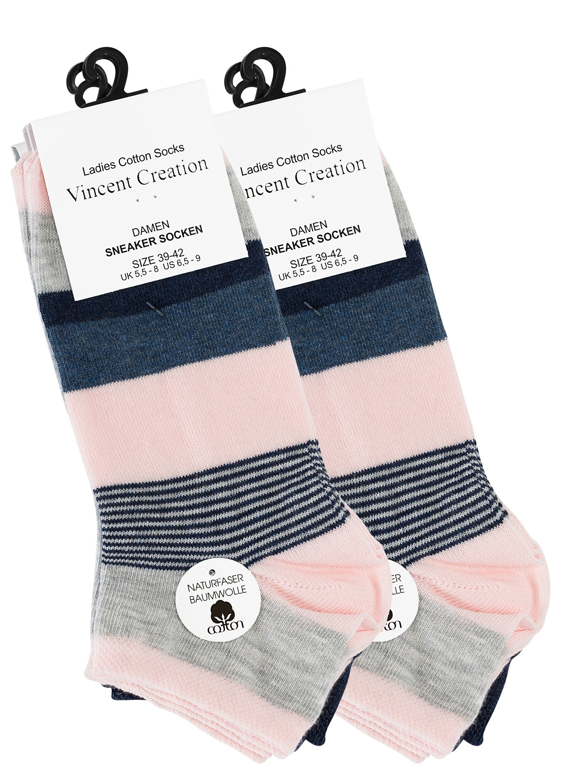 Vincent Creation® Sneaker Socken 8 Paar, im Mustermix