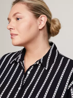 Camisa Curve Argyle Stripe Relaxed