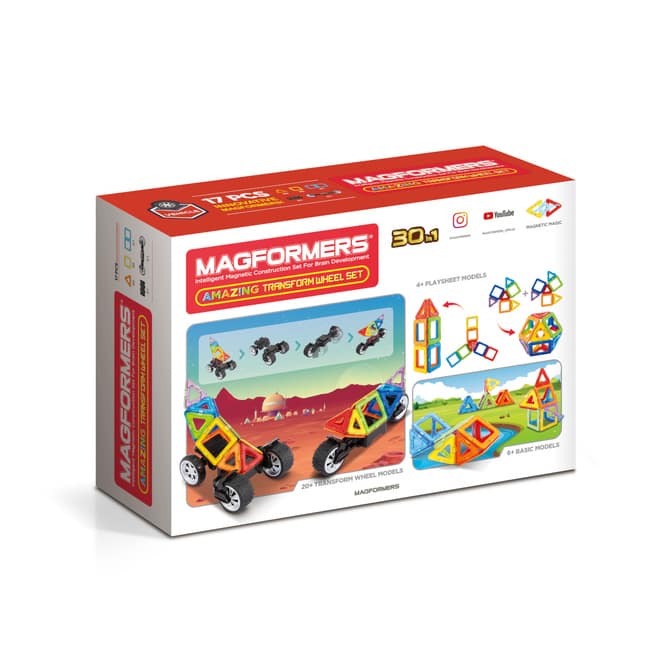 MAGFORMERS - Transform Wheel Set - Magnetspielzeug - 17 Teile