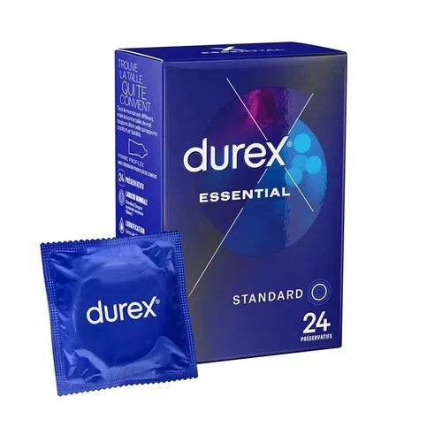 Durex Essential - Préservatifs Extra Lubrifiés - 24 Unités