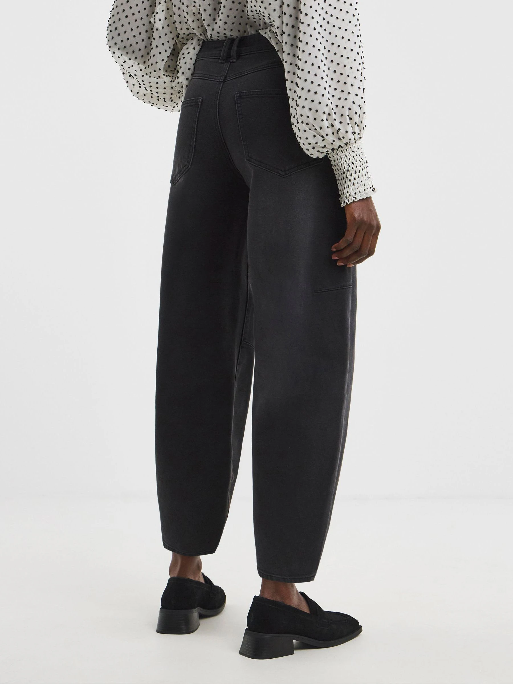 Zwart - JD Williams Authentic Barrel Leg Jeans