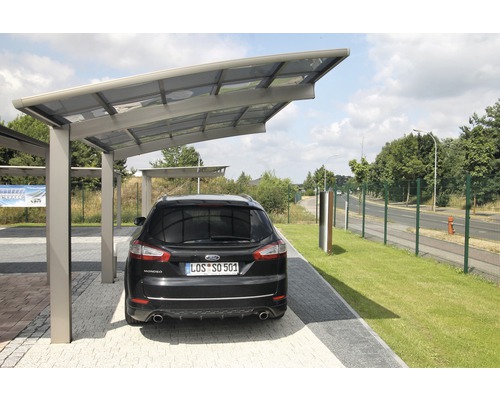 KRB Skiatsu enkele carport met hitte-, UV- en hagelbescherming, 270x500 cm, urban grey