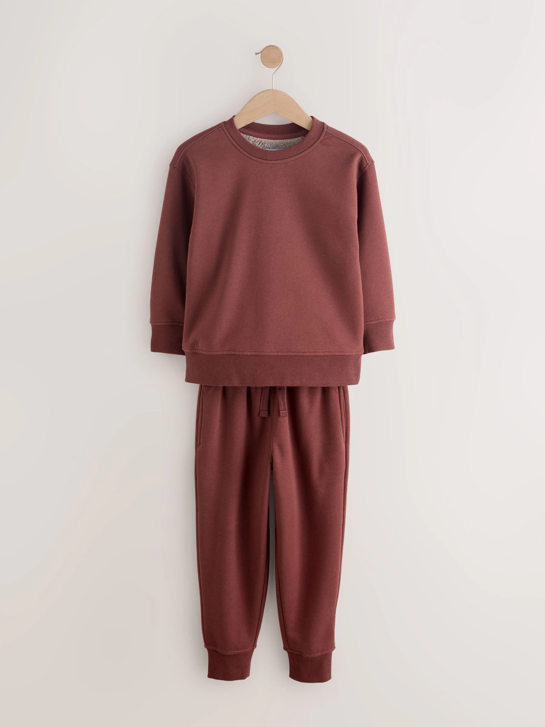Roestbruin - Enkele behaaglijke fleece pyjama (3 - 16 jr)