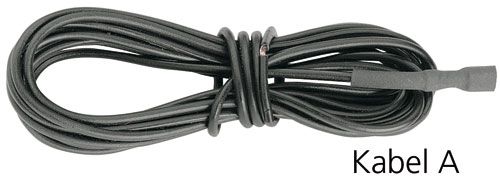 KABEL für Dynamobeleuchtungen, Lichtkabel A  schwarz