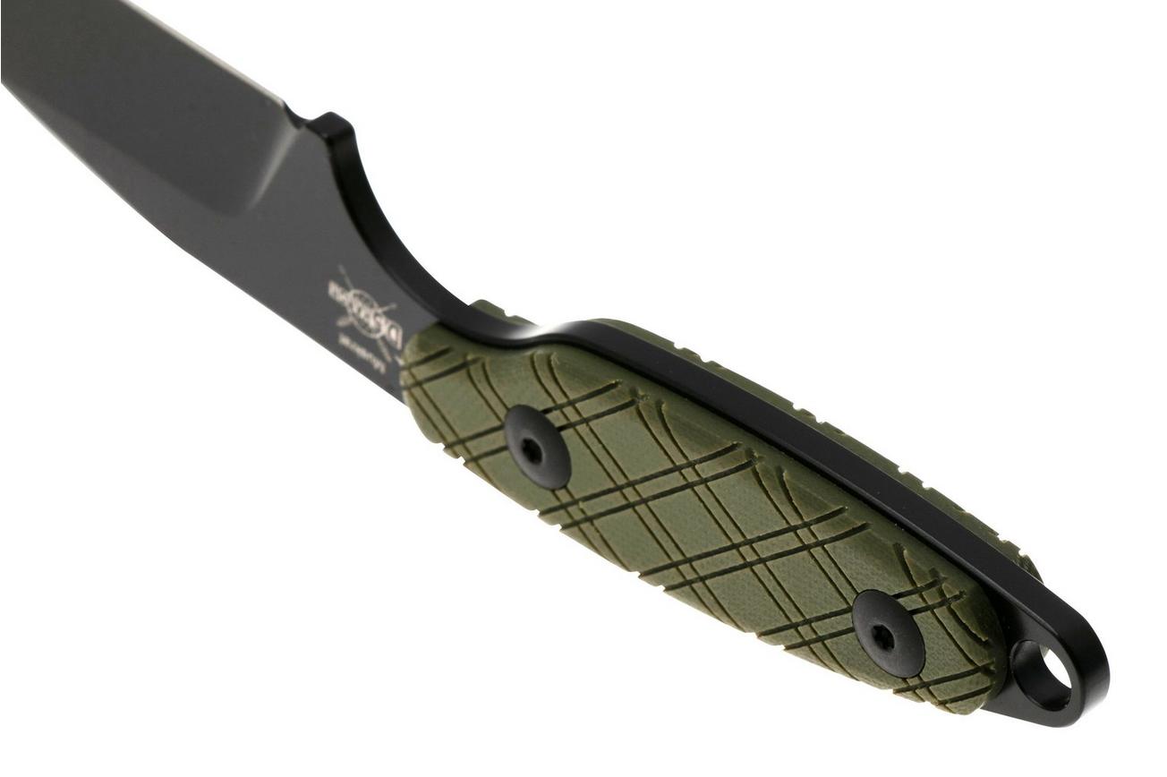 Kizer Vanguard Muskrat KZ1064A1 Black D2, Green G10, vaststaand mes, Derek Sharon design