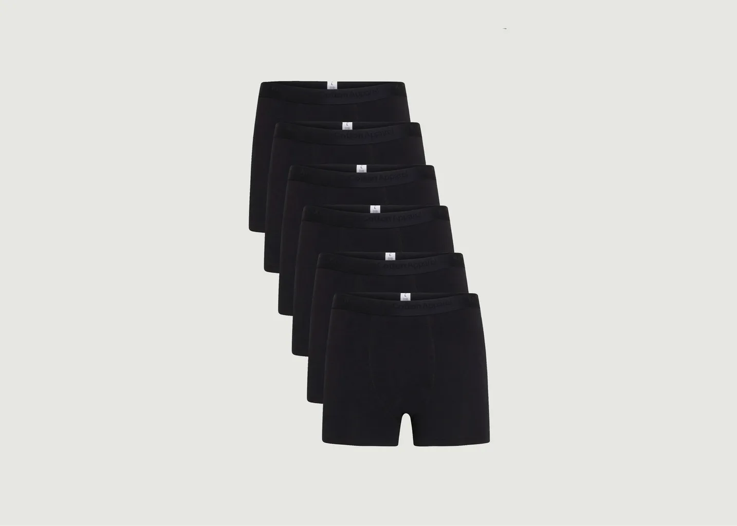 Lot de 6 boxers unis identiques KCA