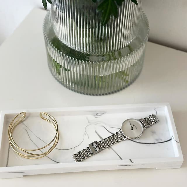 Opbevaringsbakke Toiletbakke Serveringsbakke (hvid)