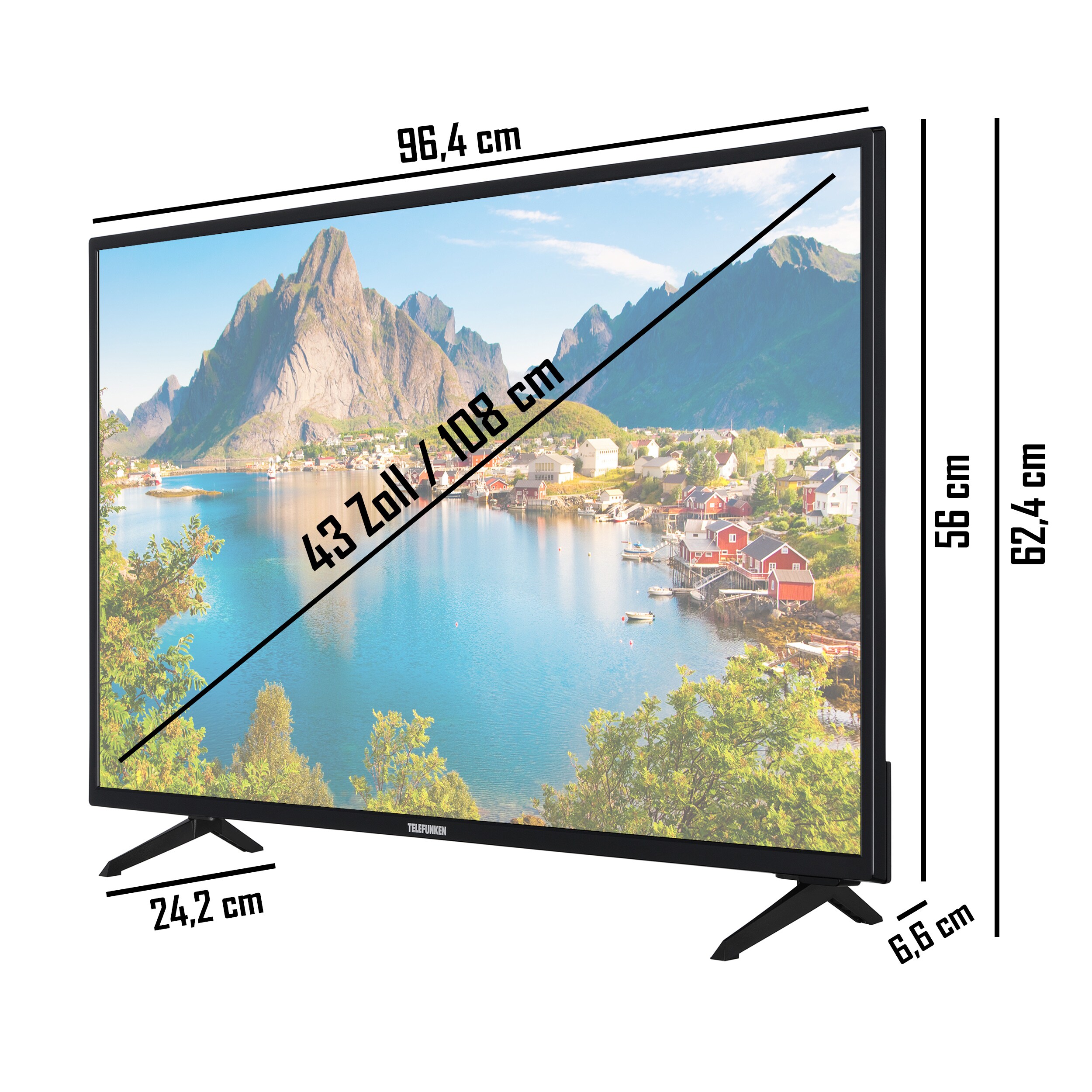 Telefunken XU43SN550S 43 Zoll UHD Smart TV